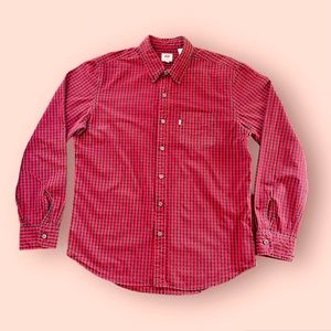 Levi’s red flannel checkered shirt size large men’s